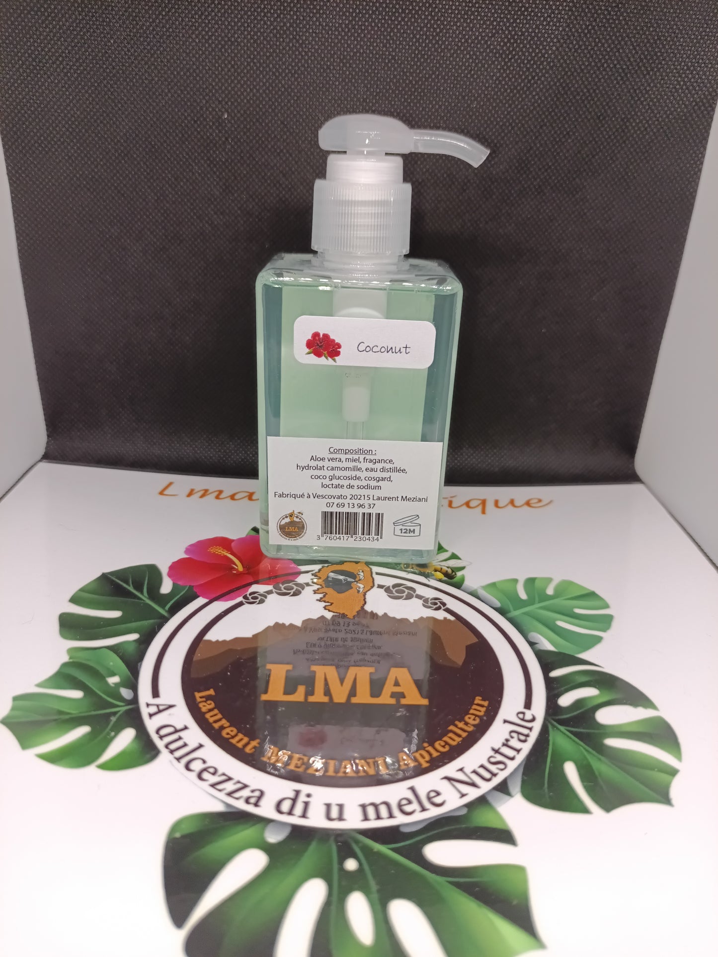 Savon naturel liquide mains hibiscus/coco